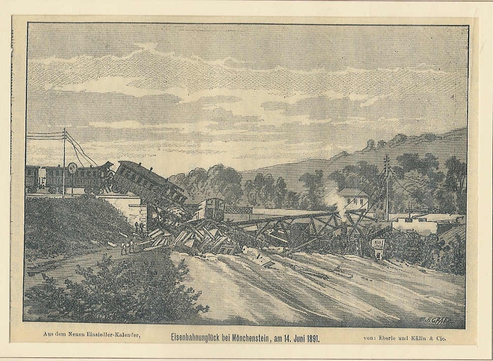 <p>304 Eisenbahnunglück Mönchenstein 14.Juni 1891</p>